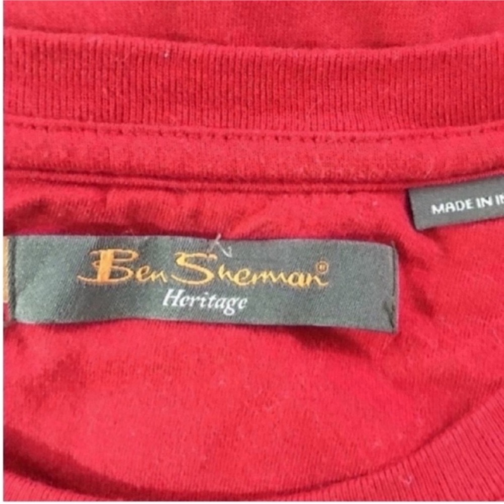 Ben Sherman Vibrant Red Tee - Picture 2 of 4